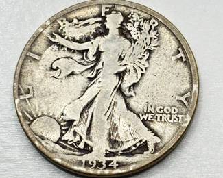 1934 D - Walking Liberty - Silver Half Dollar