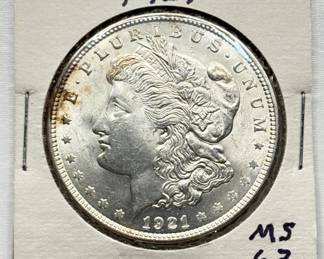 1921 - Morgan Silver Dollar - MS63 (2 of 2)