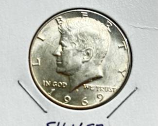 1969 D - 40% Silver - Kennedy Half Dollar