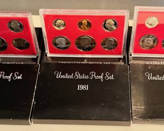 1980 / 1981 / 1982 - United States Proof Sets