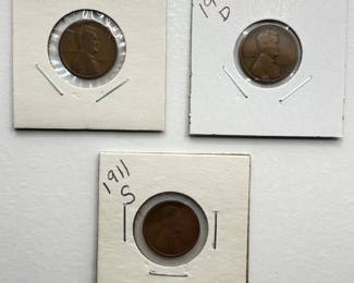 1911 - P / D / S - Lincoln Cent Set