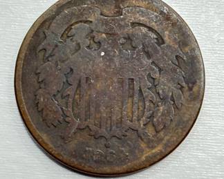 1864 - Civil War Era - US Two Cent Piece