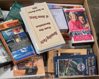 VHS Movie & Video Collection with Suze Orman Set, Gaither Gospel & Railroad Titles