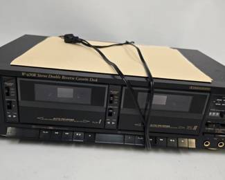 TEAC Dual Cassette Deck with Manual (Untested)