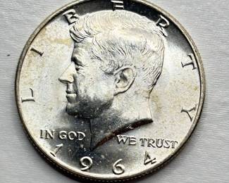 1964 D - Silver Kennedy Half Dollar - BU