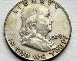1949 D - Silver Franklin Half Dollar