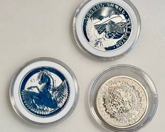 3 Assorted Silver Rounds