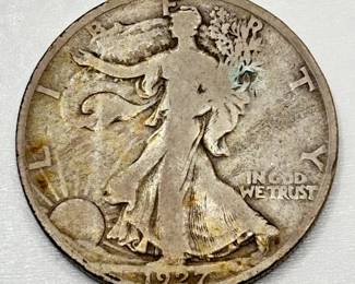1927 S - Walking Liberty - Silver Half Dollar