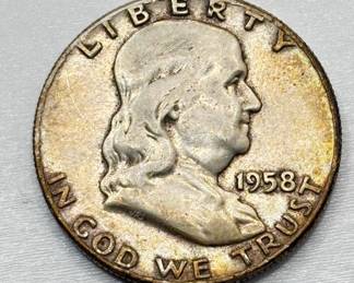 1958 - Silver Franklin Half Dollar