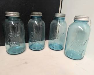 Four Vintage Ball Jars