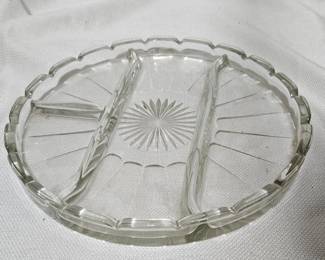 Glass Veggie Serving Dish #1 - Estate Sales Warehouse (GR)