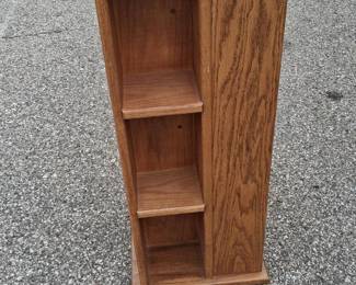 Vintage Wooden Lazy Susan Movie/CD Rack
