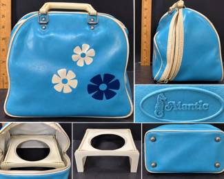 Vintage 1960s Atlantic Flower Power Bowling Ball Bag - Potterville