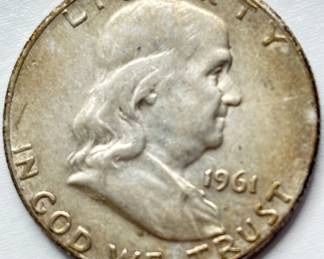1961 - Silver Franklin Half Dollar