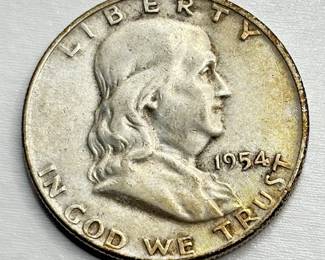 1954 D - Franklin Silver Half Dollar