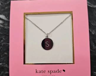 New Kate Spade "One In a Million" Initial Necklace .040 Silver "S" - Estate Sales Warehouse (GR)