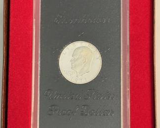 1971 S - Eisenhower Silver Dollar in Original Government Packaging - "Brown Ike" (1 of 2)