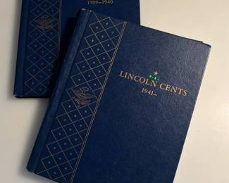 Lincoln Cents Books 1 / 2 - 1909 - 1940 (42 Coins) / 1941 - 1974 (90 Coins)