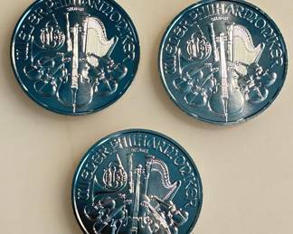 Lot of 3 - 1 oz - .999 Fine Silver - 2019 Philharmonic Silver Rounds