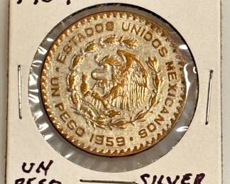 1959 - Mexico Silver Dollar - Un Peso