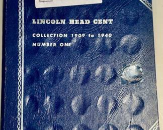 Lincoln Head Cent Book 1 - 42 Coins - Date Range 1909 - 1940