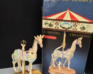 Breckenridge Musical Carousel with Porcelain Giraffe