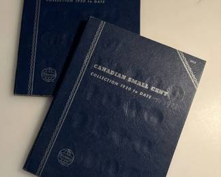 Lot of 2 - Canada Small Cents Coin Folders - 92 Coins Total