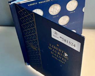 Book of 20 Walking Liberty Half Dollars - Date Range 1941 - 1947