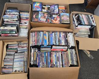 Huge Lot of DVDs & CDs