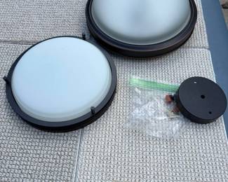 2 Round Ceiling Light Fixtures - Hampton Bay - Estate Sales Warehouse (GR)