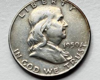 1950 - Silver Franklin Half Dollar