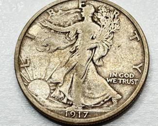 1917 S - Walking Liberty - Silver Half Dollar