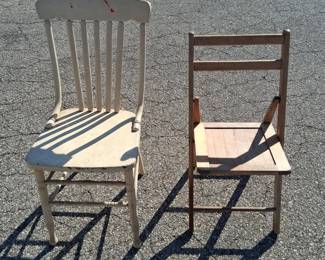 2 Vintage Wooden Chairs