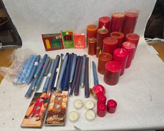 Pillar, Stick & Holiday Candles - Large Lot