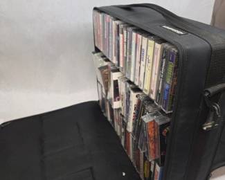 Vintage CaseLogic Soft Side Cassette Case w/ Vintage Cassettes