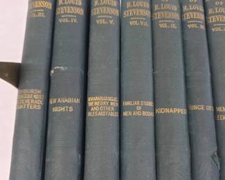 The Works of R. Louis Stevenson Volumes 3,4,5,7,9,11,13,14, and 15