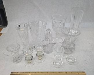 Small Collection of Vintage Crystal Cut Glass