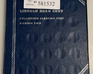 Lincoln Head Cents Book 2 - Date Range 1941 - 1975 - 87 Coins