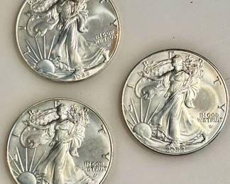 Lot of 3 - 2022 American Silver Eagles