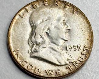 1955 - Franklin Silver Half Dollar