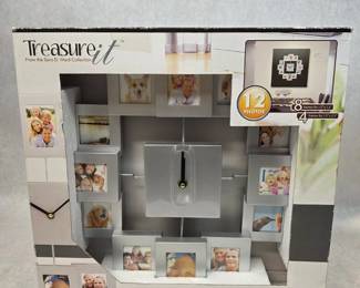 "Treasure It" 12-Photo Wall Clock