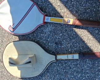 Pair of Vintage Wood Handled Tennis Rackets (MacGregor and Wilson)