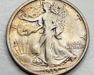 1918 - Walking Liberty - Silver Half Dollar