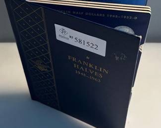 Book of 35 Franklin Half Dollars - Date Range 1948 - 1963