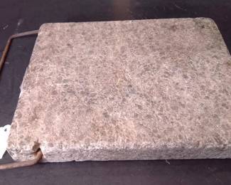 Antique Soapstone Bed / Carriage Foot Warmer with Iron Bail Handle - Potterville