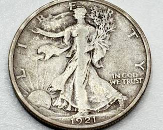 1921 - Walking Liberty - Silver Half Dollar