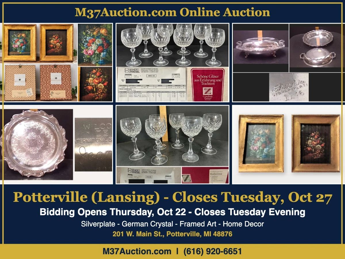 Potterville (Lansing) Online Auction - Bidding Closes Tuesday, Oct 27, 2026