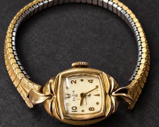 1950s Elgin 19 Jewel 10K Gold Filled Wristwatch
