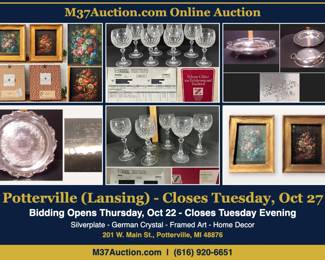 Potterville (Lansing) Online Auction - Bidding Closes Tuesday, Oct 27, 2026