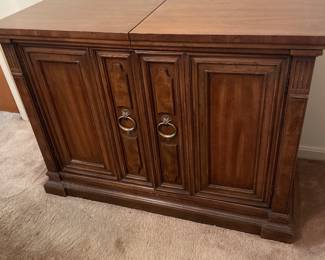 Drexel Furniture Walnut Slide Top Server Buffet. 42” long, 31 “ high, 18 “ deep. Top expands to 60”